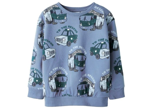 Name It sweatshirt spring lake med redningskøretøjer